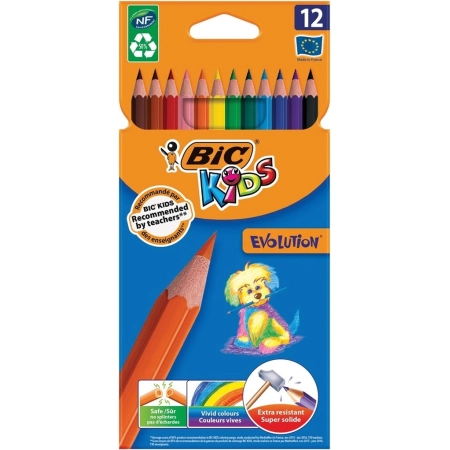 BIC Kids Evolution ECOlutions Colored Pencils Pack of 12 pcs