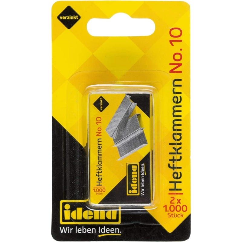 Idena 12094 - Agrafes, No. 10, 2x1.000 pièces, galvanisées