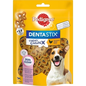 Pedigree Chewy Chunx Snacks poulet, petits chiens de 5-15 kg, 68g