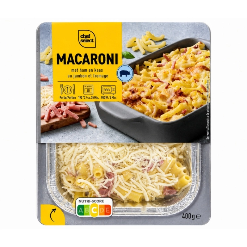 CHEF SELECT Macaroni au jambon fromage 400g