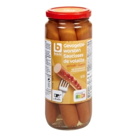 BONI Saucisses de volaille 550g