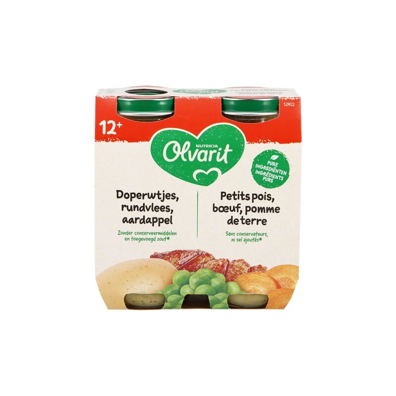 OLVARIT Pea beef 12 months+ 2x250g