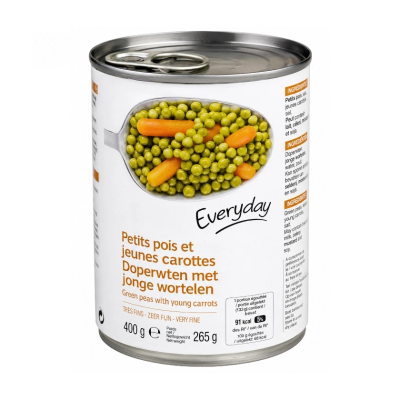 EVERYDAY fine carrot peas 400g