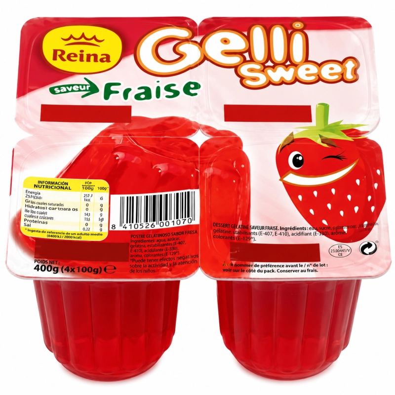 Gélatine Fraise 4x100g