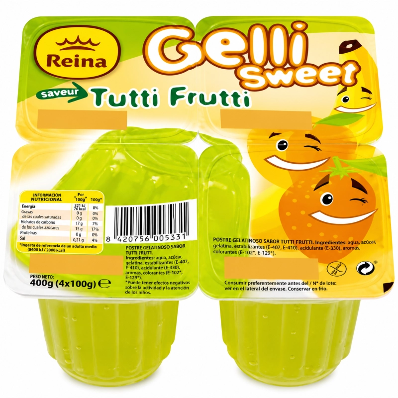 Gélatine Tutti Frutti 4x100g