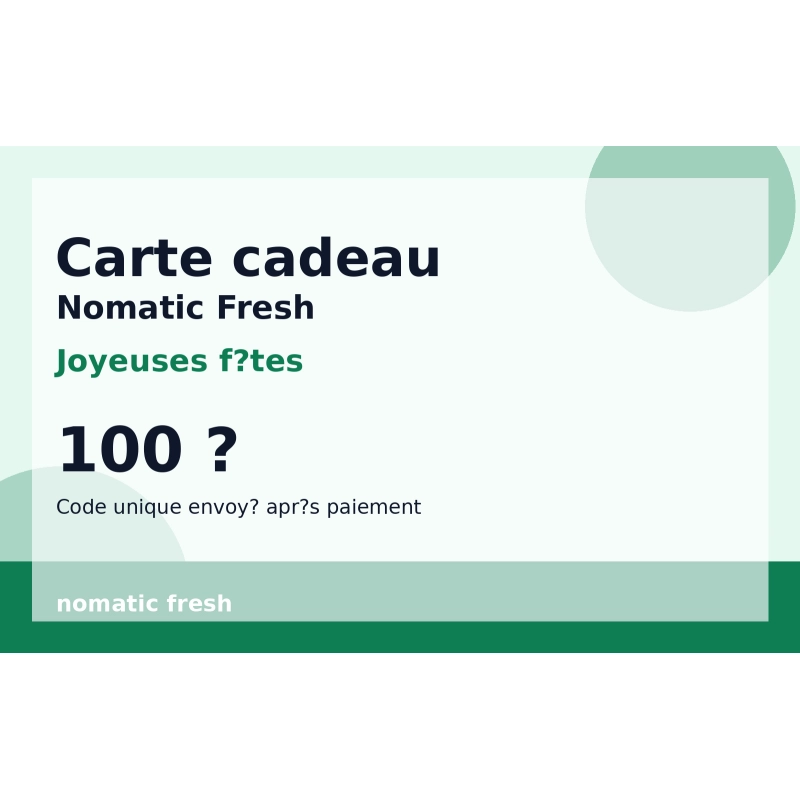 Nomatic Fresh Gift Card 100 EUR
