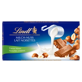 Lindt tablette au chocolat lait noisettes 100g