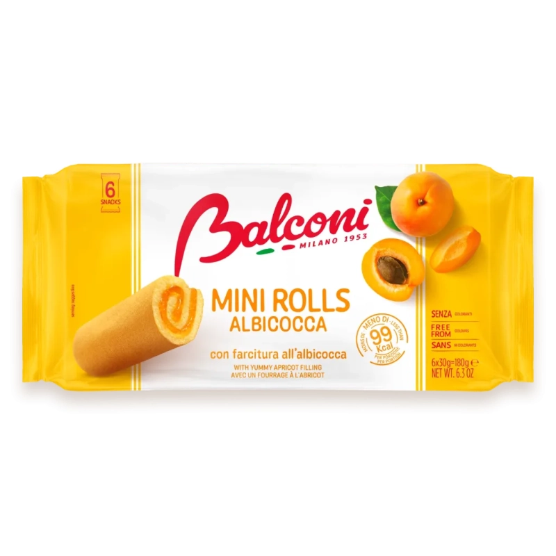 BALCONI Mini Rolls Apricot 6x30g