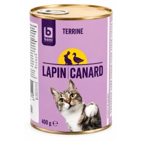 BONI Cat food duck & rabbit duo terrine 400g