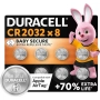 DURACELL CR2032 3V lithium button batteries (pack of 8) - Up to +70% longevity