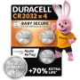 DURACELL CR2032 Piles Boutons au lithium 3V (lot de 4) - Jusqu’à +70 % de longévité