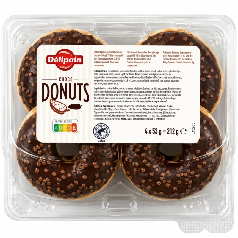 DELIPAIN Donuts Choco 4x53g