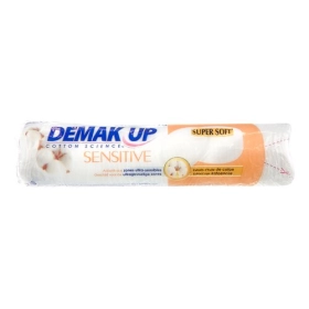 DEMAK’UP Cotton Secs Sensitive Ronds, Pour Peau Sensible, Nettoyage Doux 64 Unités