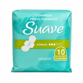 SUAVE Serviettes Hygiéniques taille 3 avec ailes, 10 pads