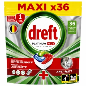 Dreft Platinum+ Original – Tablettes Lave-Vaisselle 36 Capsules