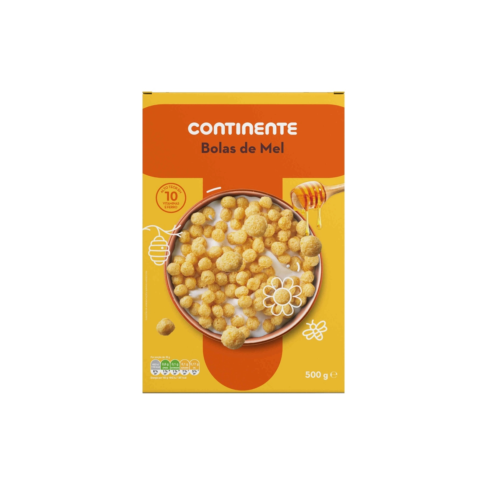 Continente - Céréales Boules de miel 500g
