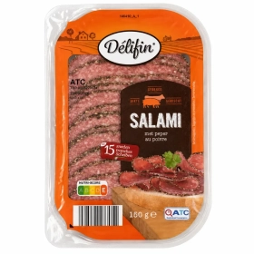 Délifin Salami au poivre 15 tranches 150g