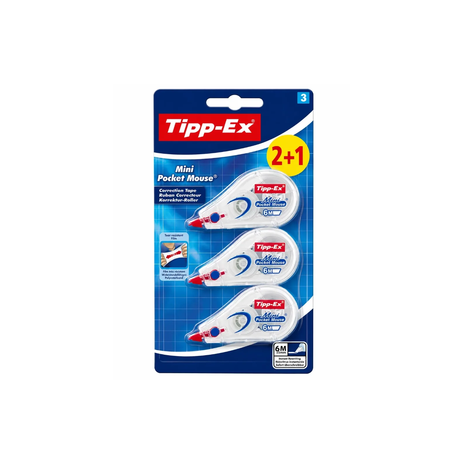 TIPP-EX Mini Pocket Mouse Rollers correcteurs 6m×5mm