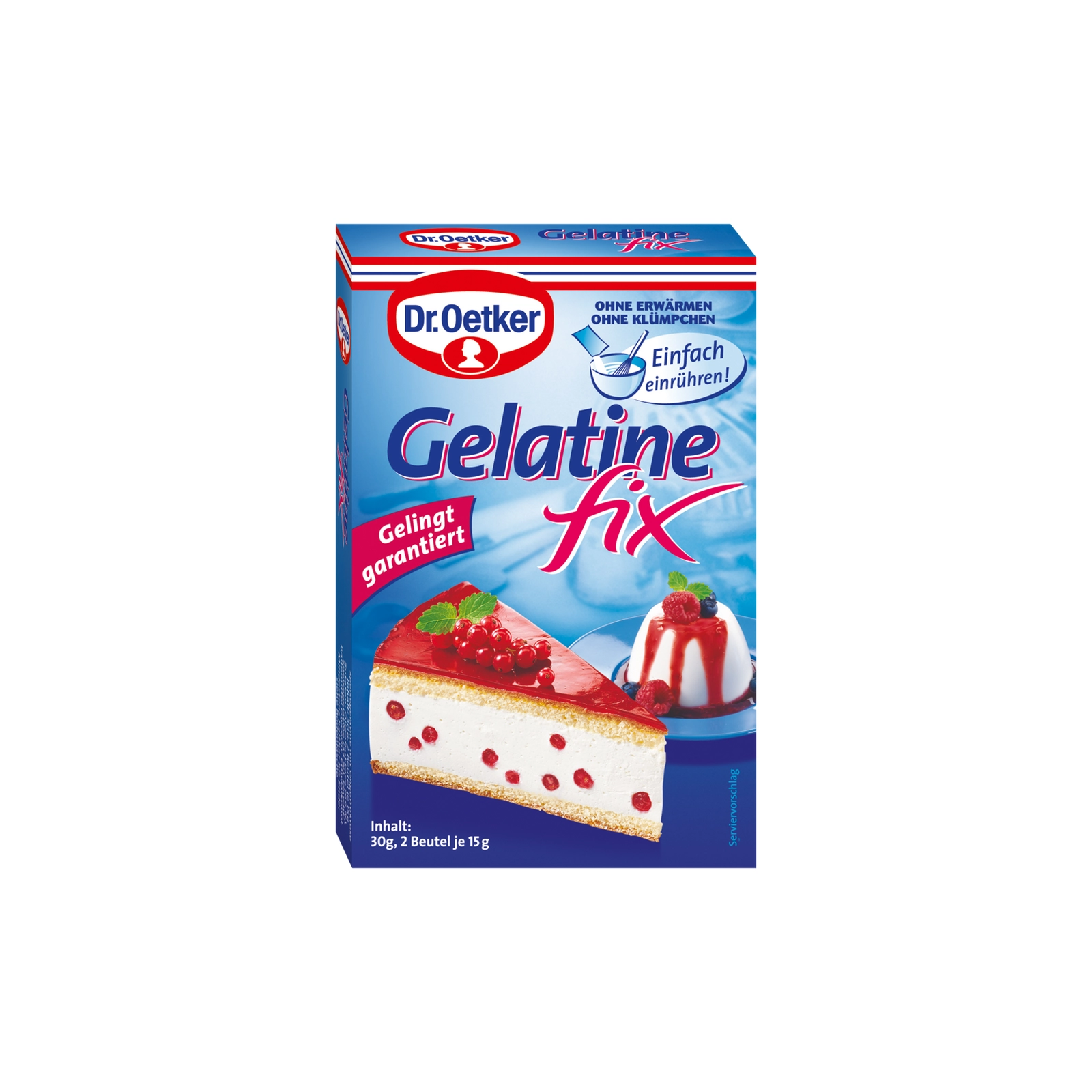 Dr. Oetker Fix Gelatine 30g – Gélatine rapide pour desserts, mousse et pâtisserie