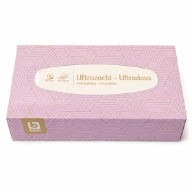 Boni Mouchoirs ultradoux 100 feuilles, 3 épaisseur, boîte rose