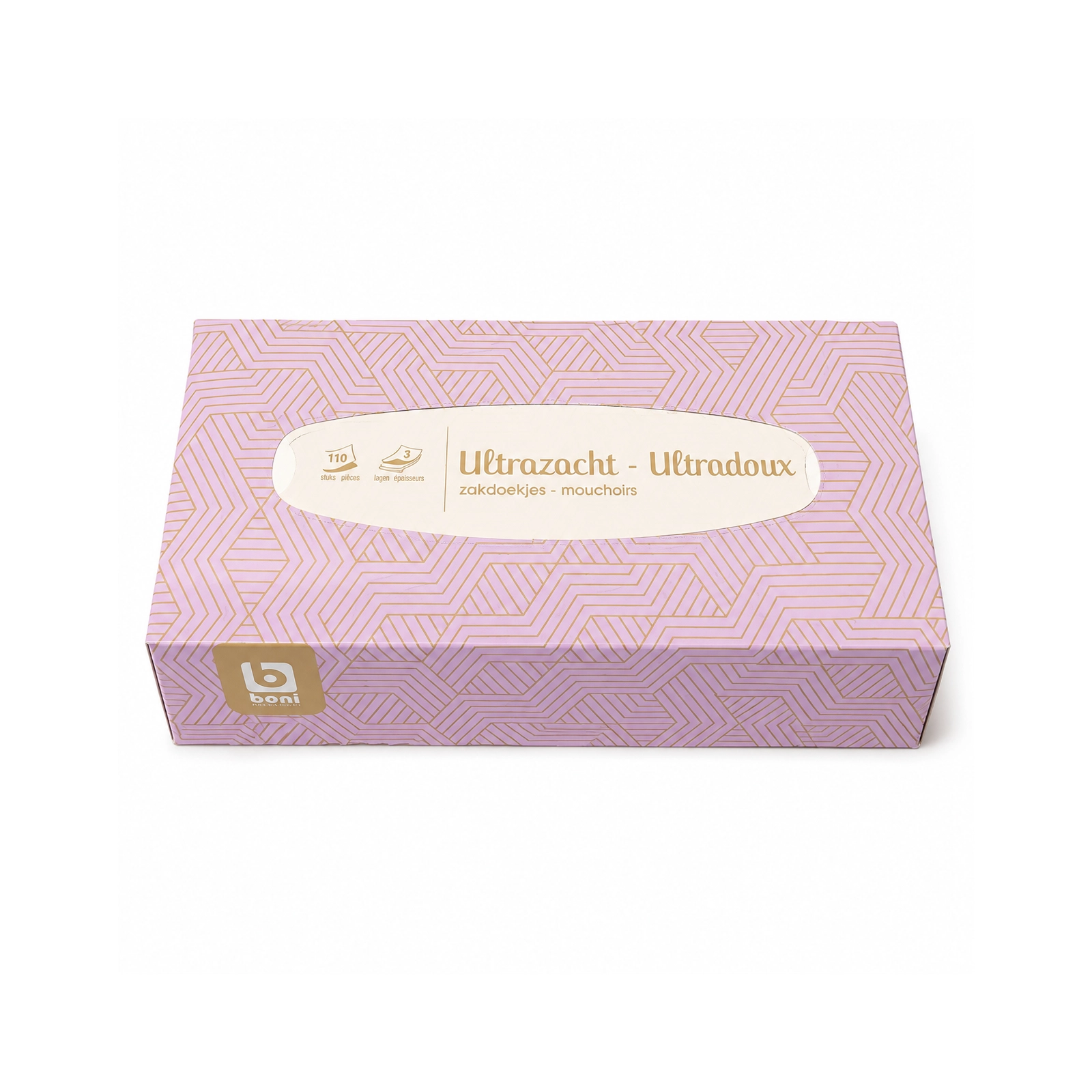 Boni Ultrasoft Tissues 100 sheets, 3 ply, pink box