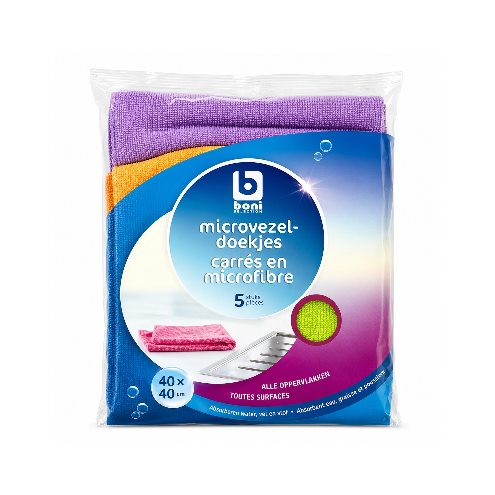 BONI Carré microfibres 5 pièces