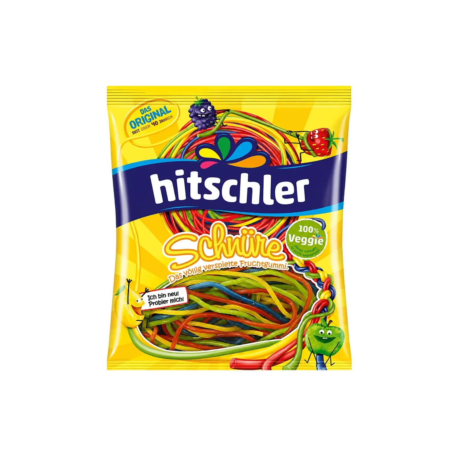 Hitschler Fruchtgummi-Schnüre 4 Farben 125g