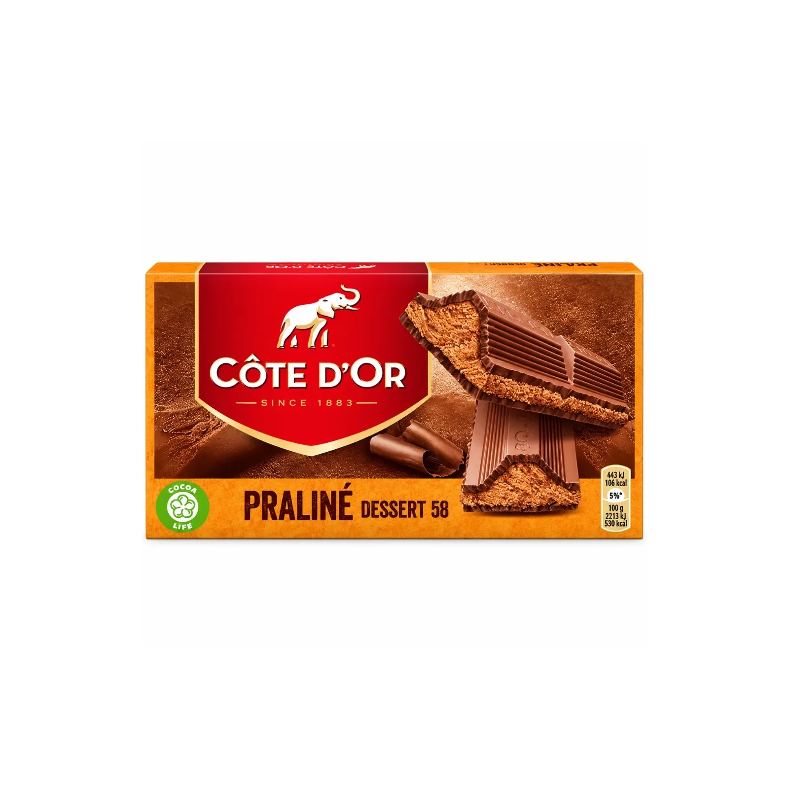 CÔTE D'OR Tablette Dessert 58 praliné 200g