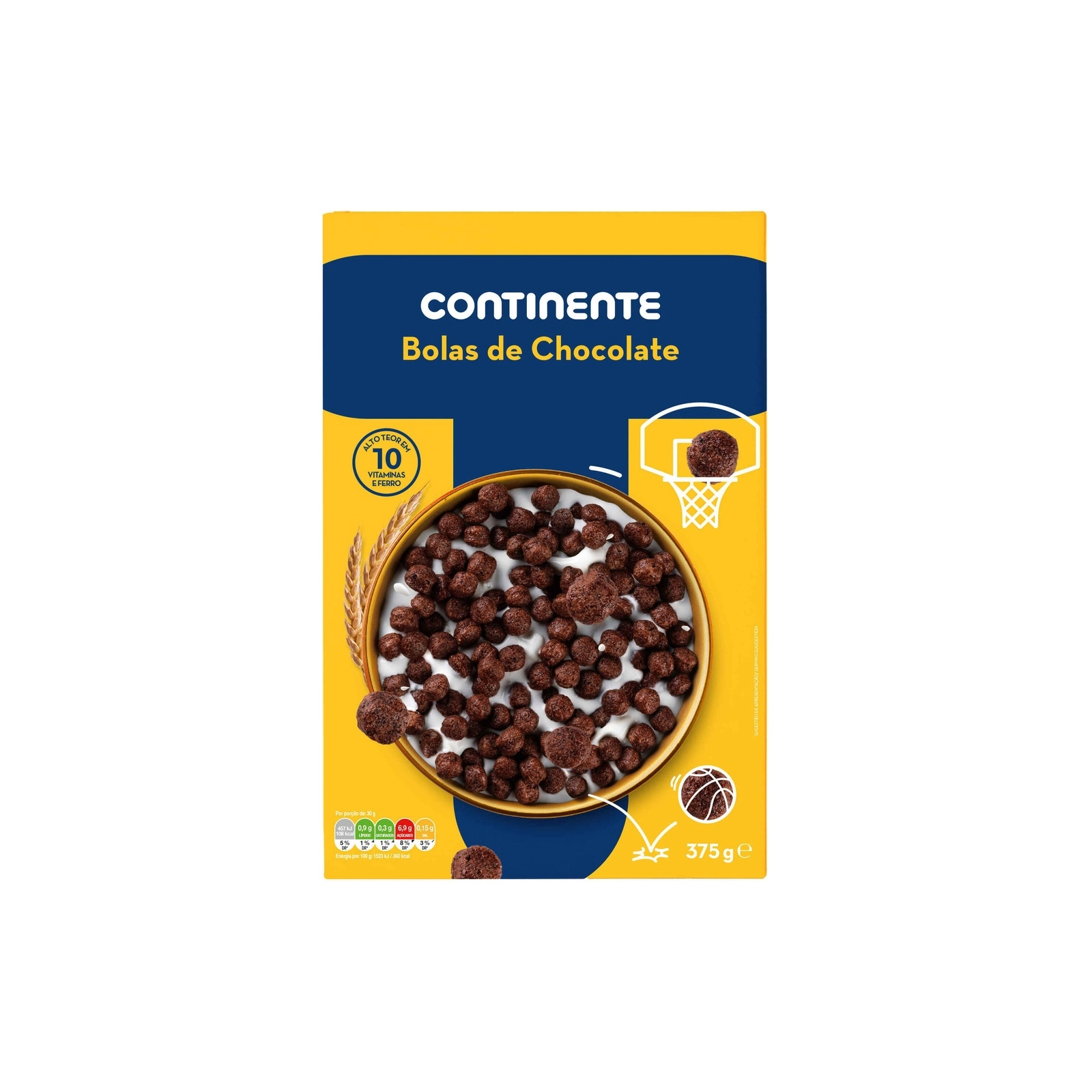 Continente - Céréales boules au chocolat 375g