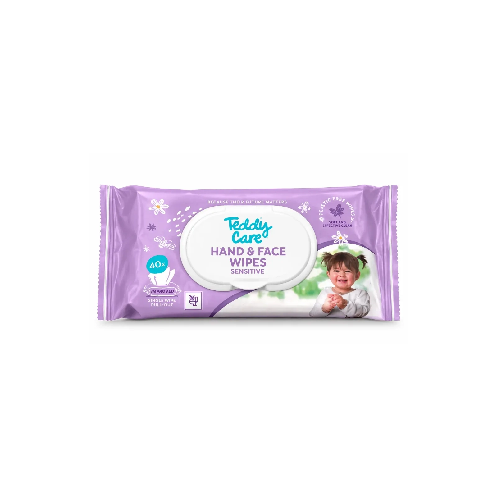 Teddy Care - Lingettes pour mains et visage 40 lingettes