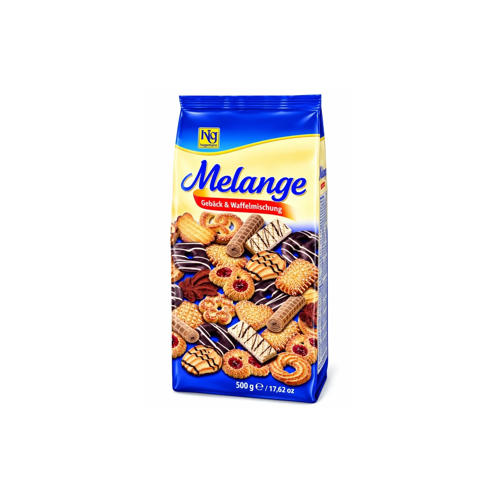 HIG Hagemann – Assortiment de biscuits et gaufrettes au chocolat 500g