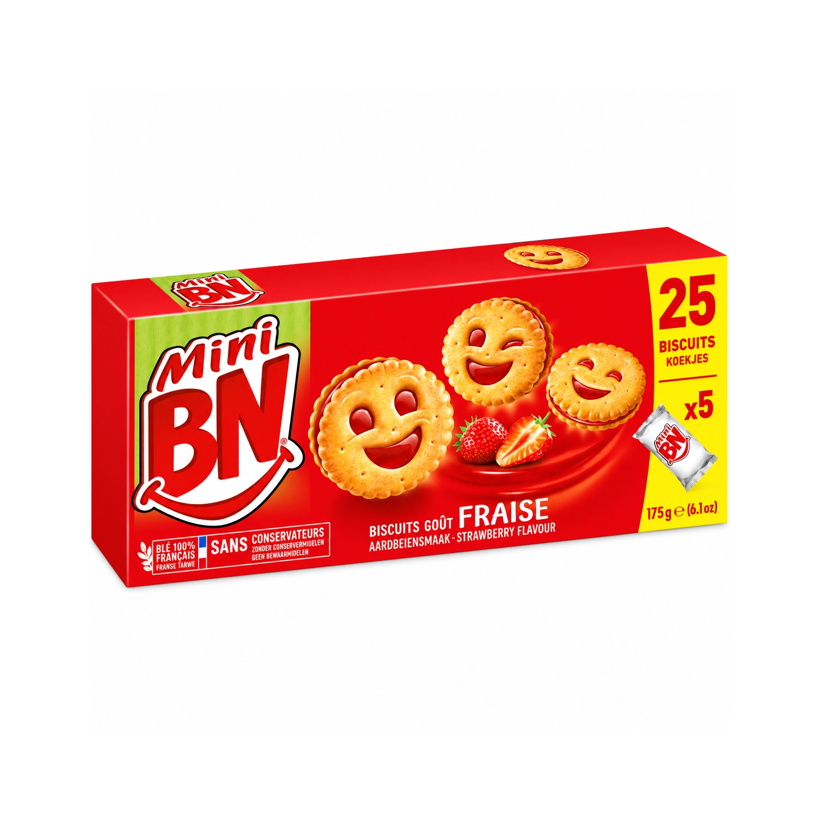 BN biscuits goût fraise 175g