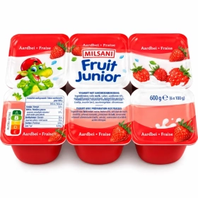 Milsani - Fresh yogurt Fruit Junior 6x100g