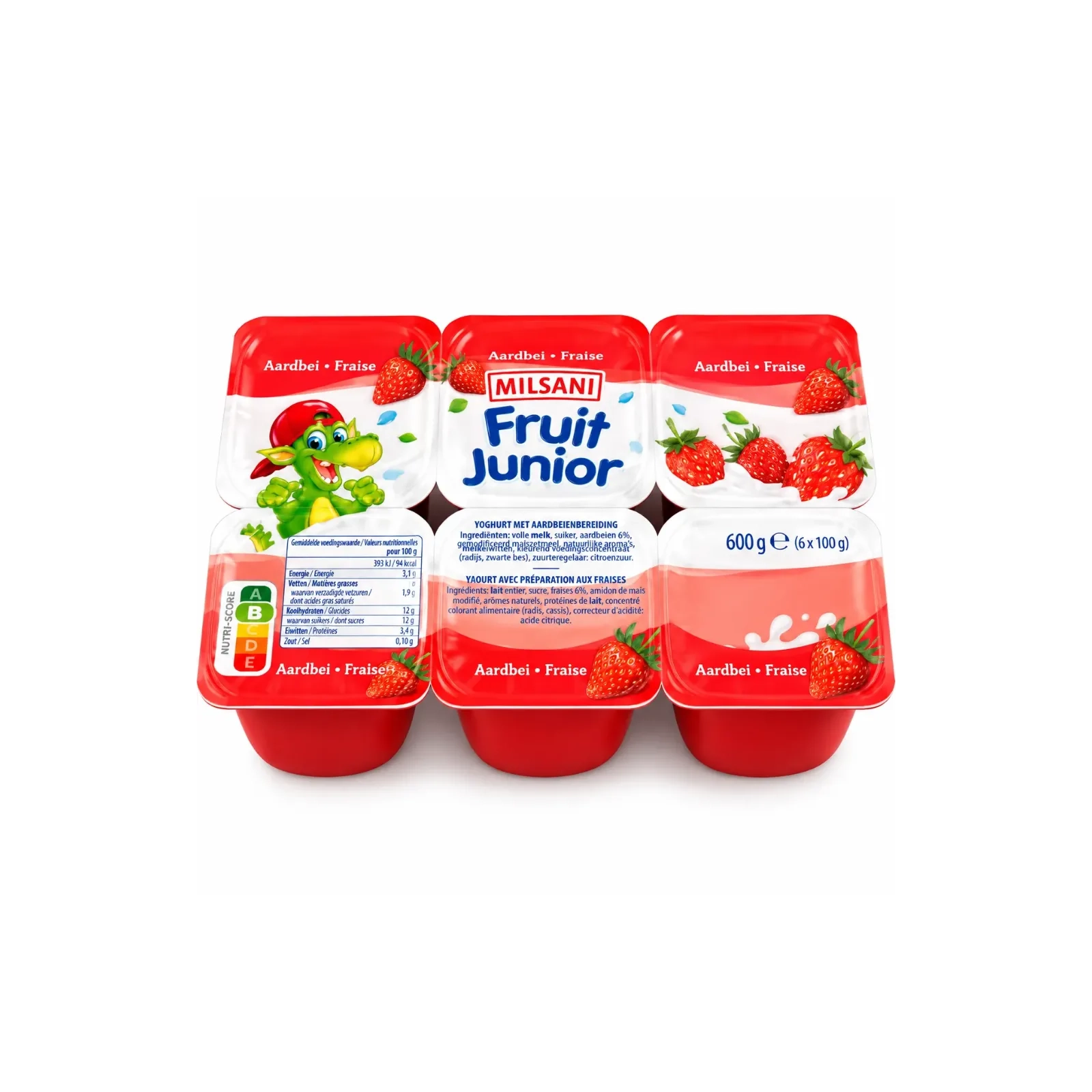 Milsani - Iogurte Fresco Fruta Junior 6x100g