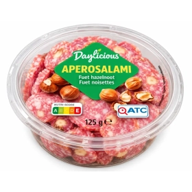 Daylicious - Aperitif-Salami fuet Haselnussscheiben 125g