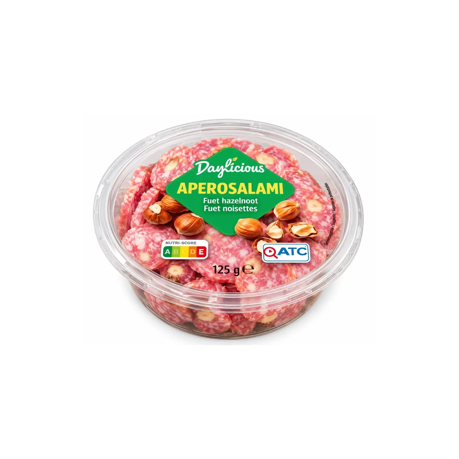 Daylicious - Aperitif-Salami fuet Haselnussscheiben 125g