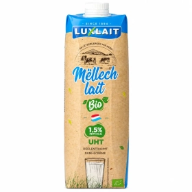 LUXLAIT Lait Demi-Écrémé 1,5% M.G. Bio 1L