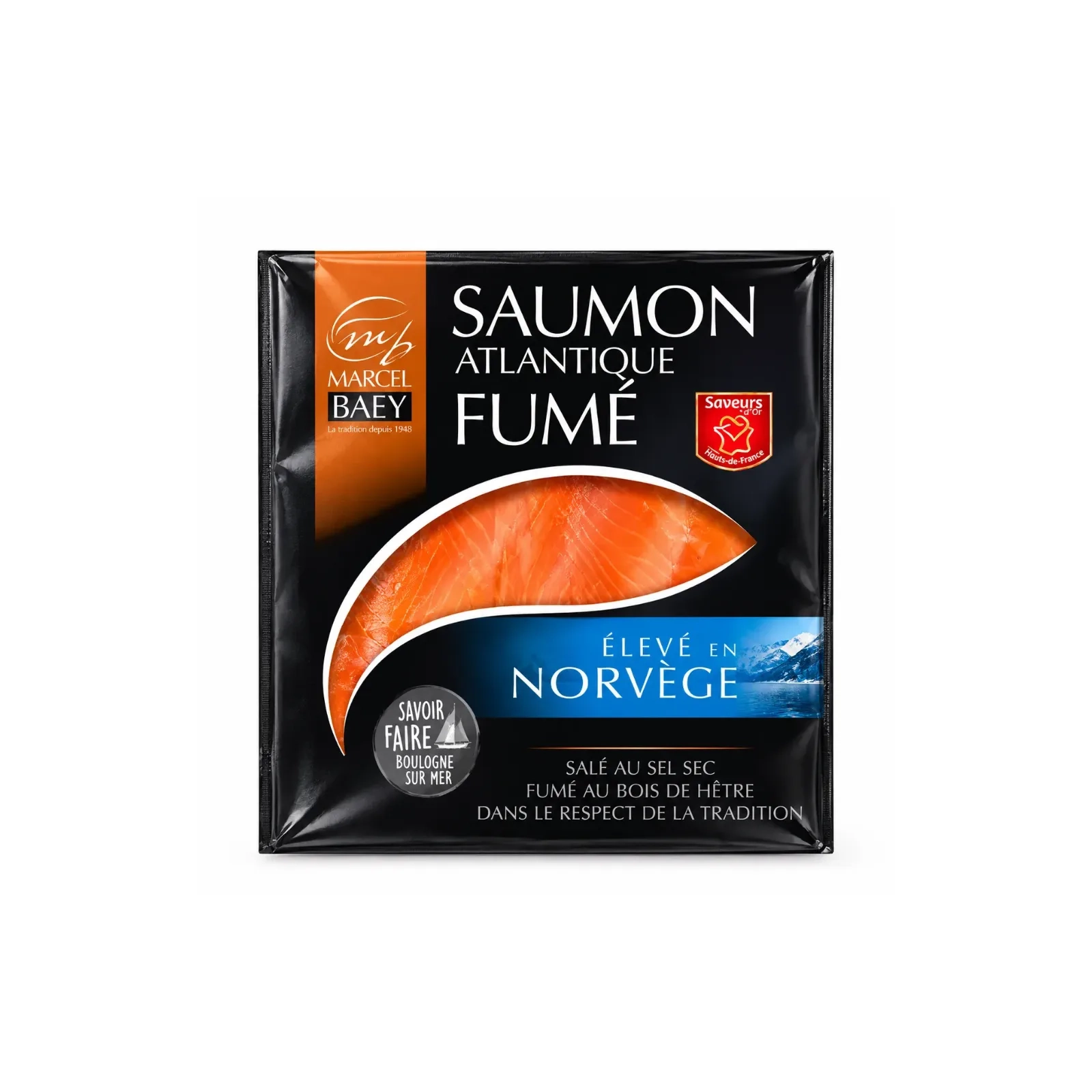 MARCEL BAEY - Vorgeschnittener geräucherter Lachs Norwegen 150g