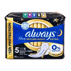 ALWAYS Secure Night Extra taille 5 - Pack of 10 sanitary napkins