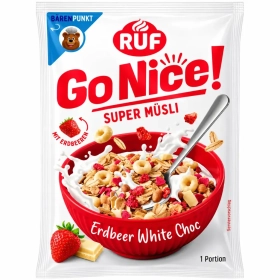 RUF - Go Nice! Super Muesli Fraise & Chocolat Blanc 50g