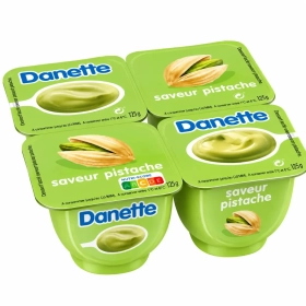 Danone Danette Pistachio dessert cream 4 jars of 125g
