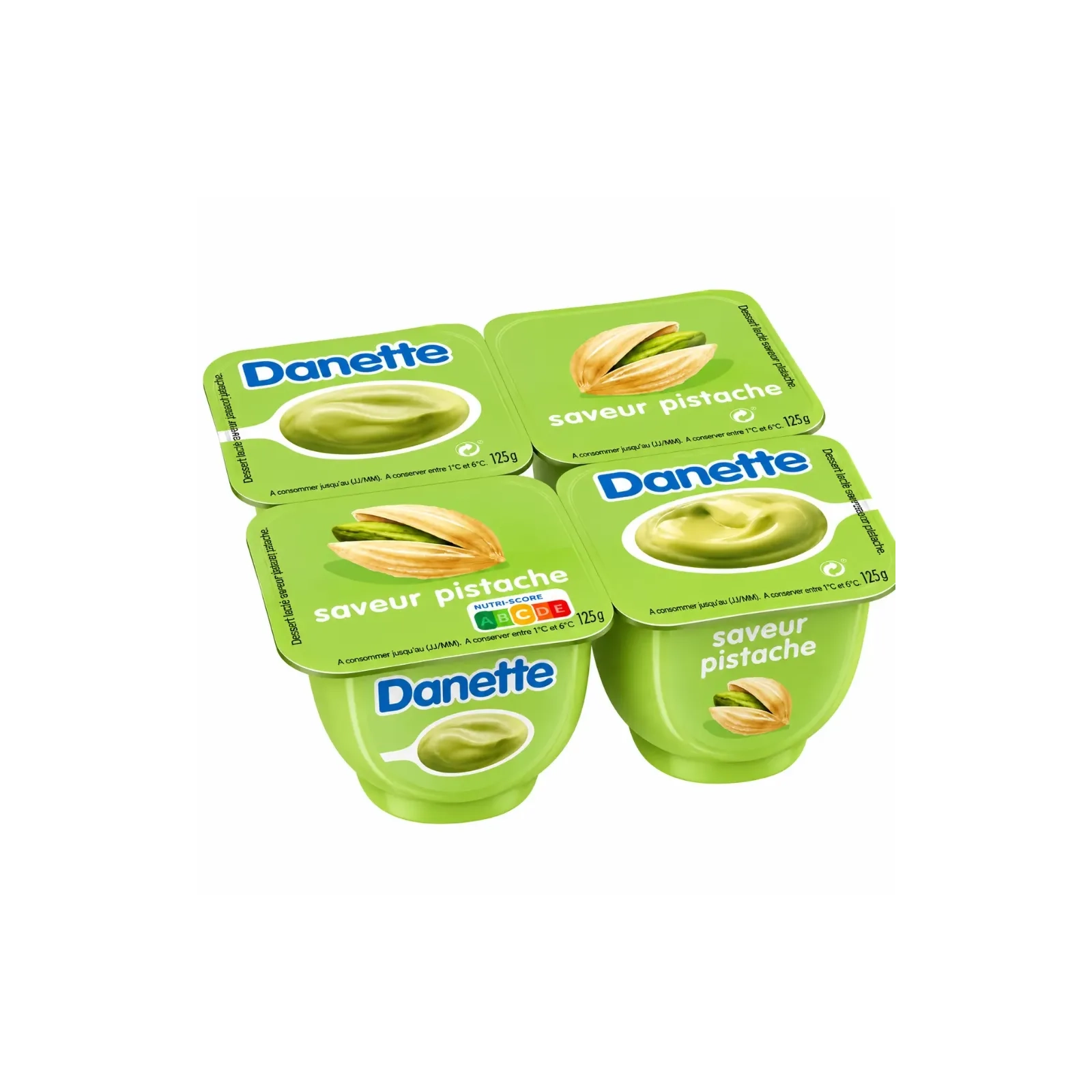 Danone Danette Pistazien-Dessertcreme, 4 Gläser à 125 g