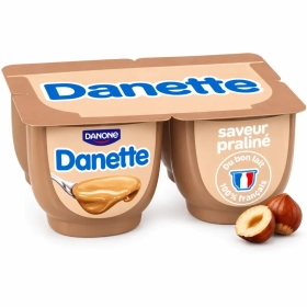 Danone Danette Praline dessert cream 4 jars of 125g