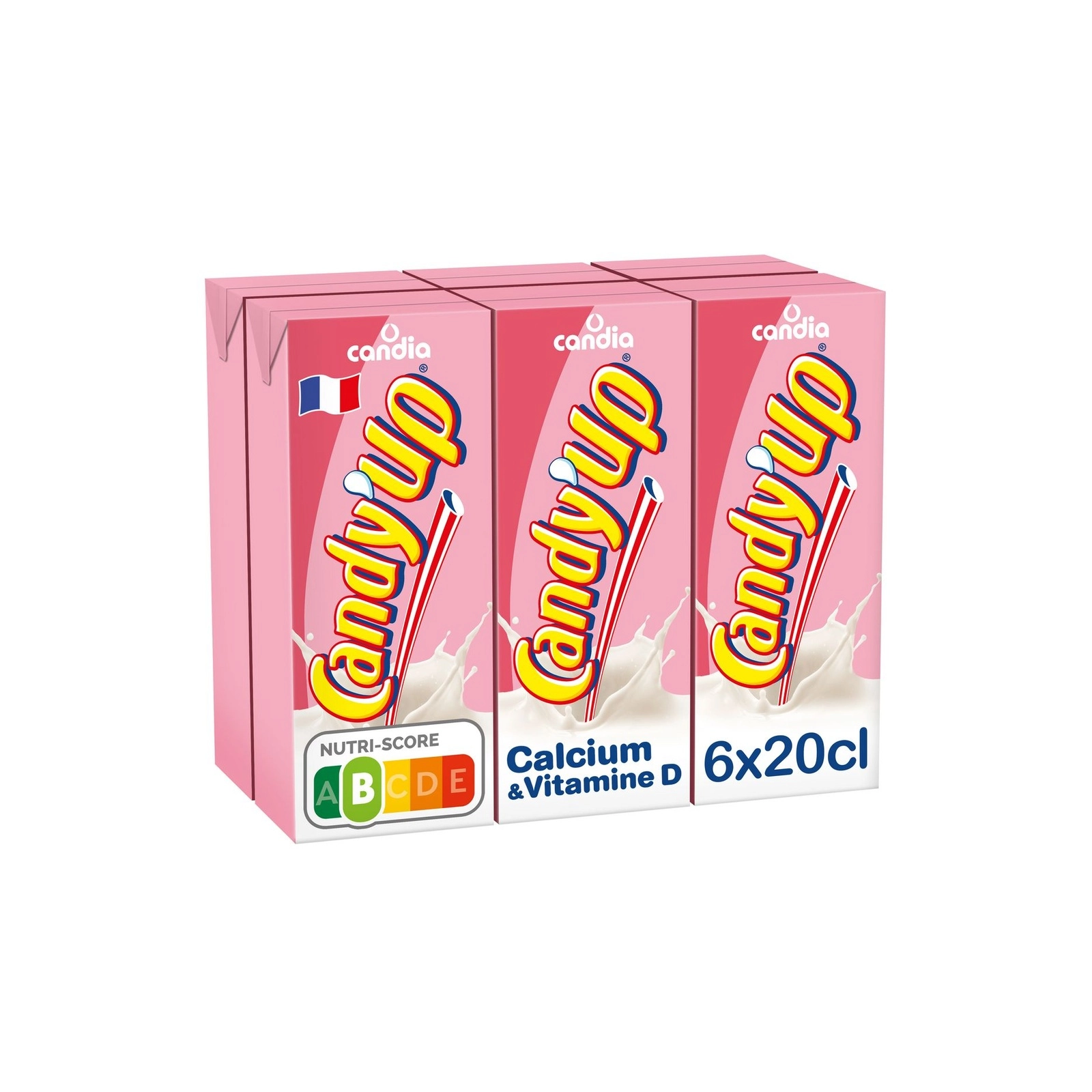 Candy'Up Strawberry Milk 6x20cl