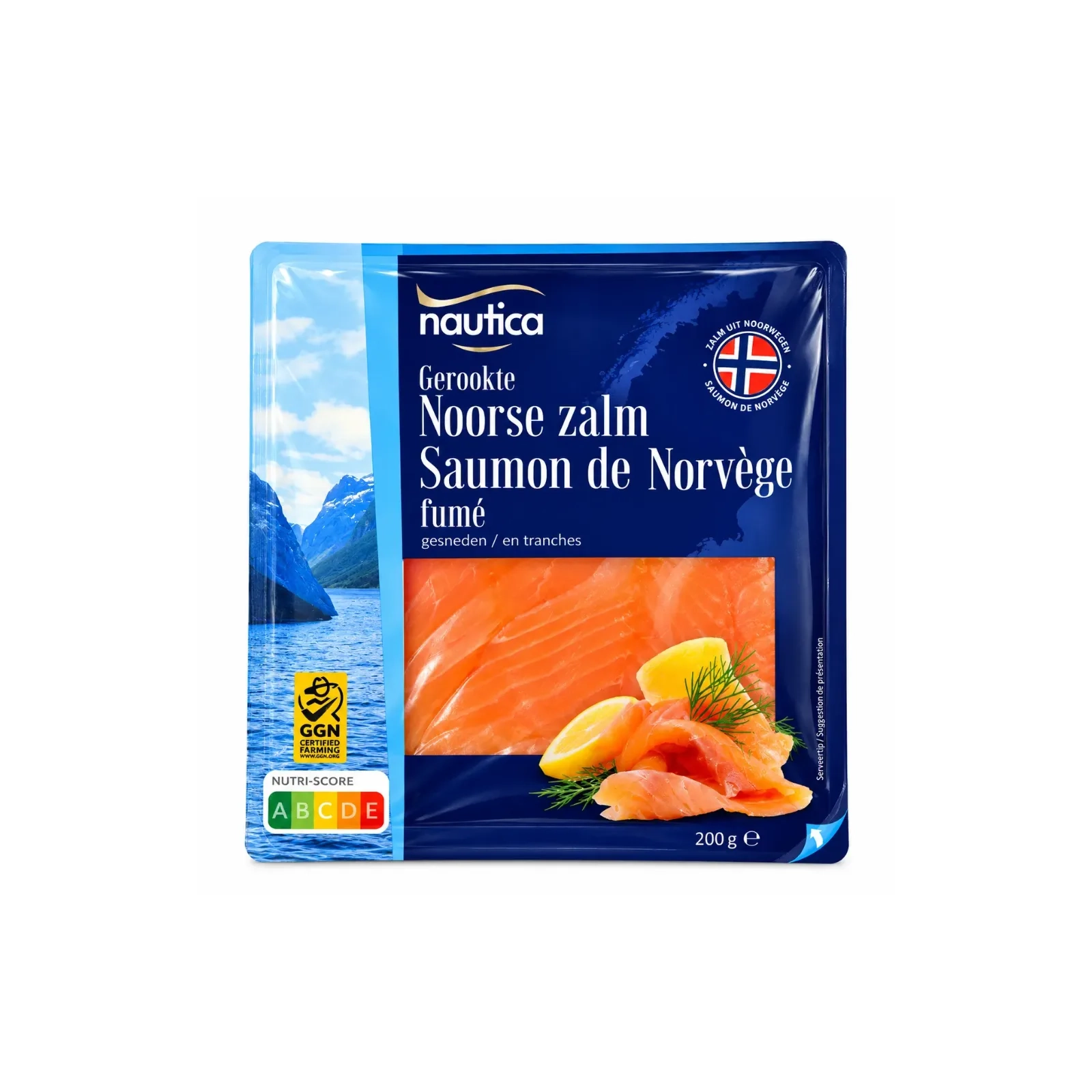 Nautica - Salmão norueguês fumado fatiado 200g