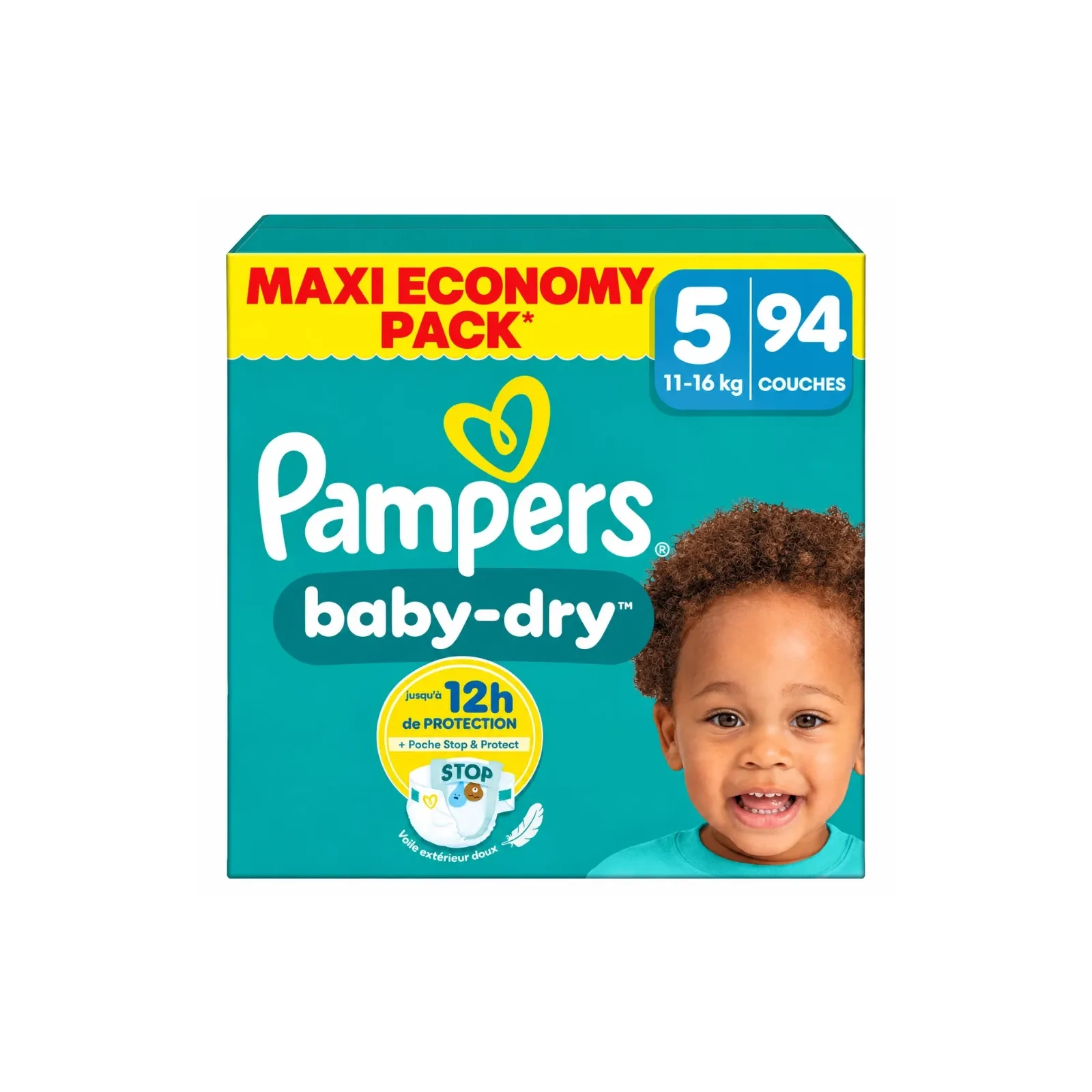 PAMPERS Baby-dry taille 5 (11-16kg) 94 couches
