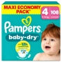 PAMPERS Baby-Dry Couches taille 4 (9-14kg) 108 couches