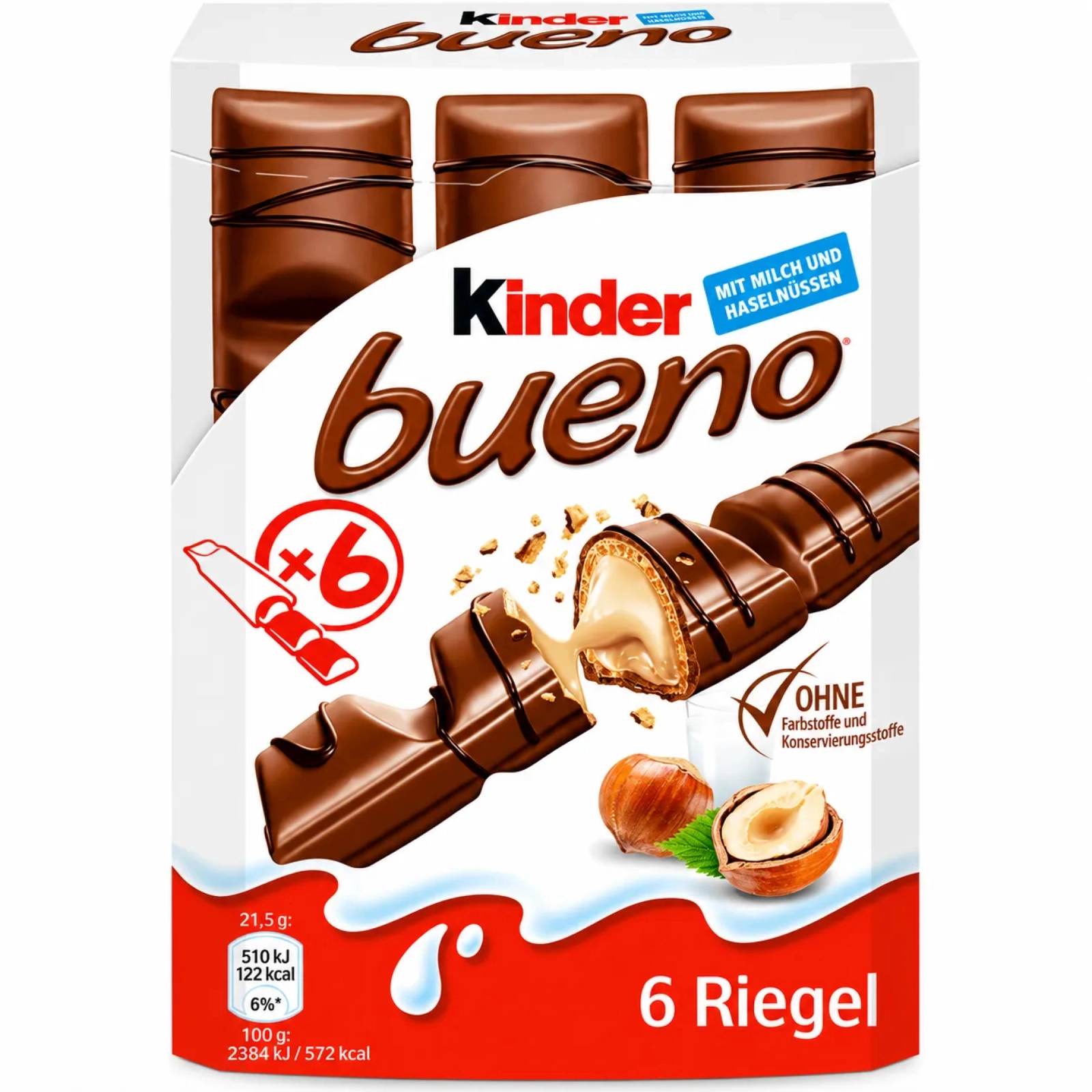 Kinder Bueno 6 embalagens 129g