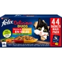 FELIX Délicieux Duos – Ração para gatos, Seleção de vegetais campestres 44x85g