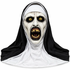 Masque de Nonne Terrifiante Halloween en Latex Synthétique 50x40cm